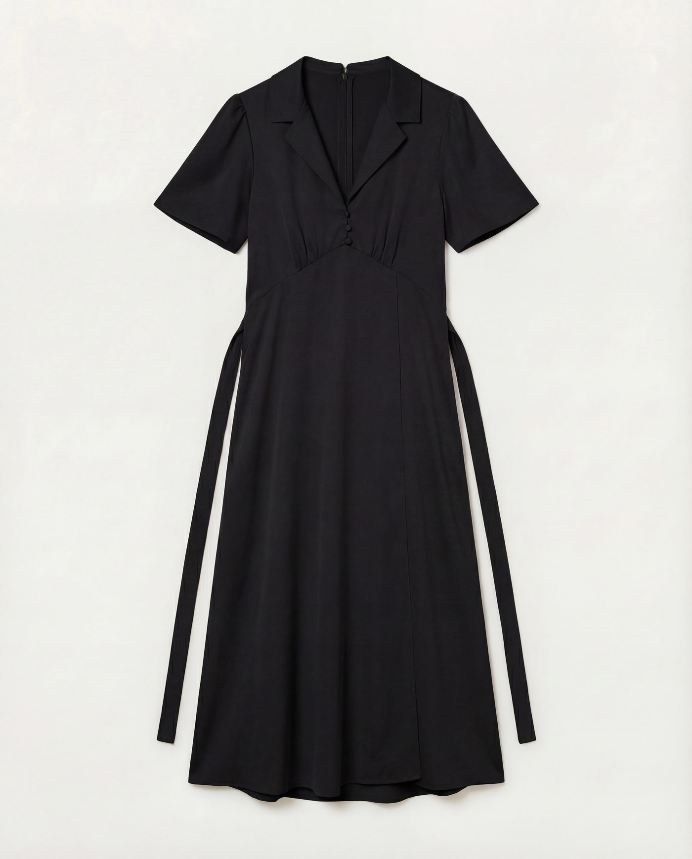 The Aurora Dress in Obsidian Black