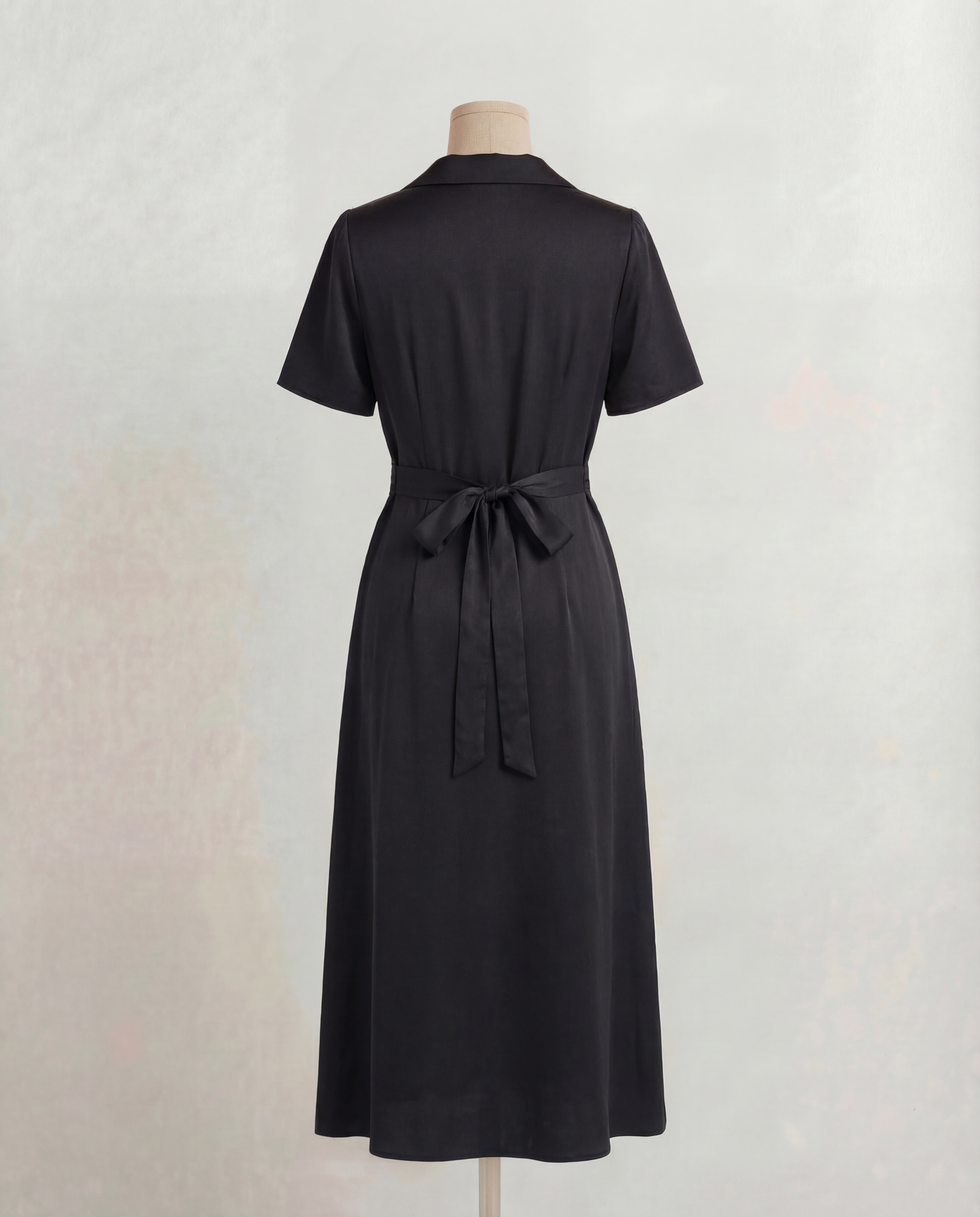 The Aurora Dress in Obsidian Black