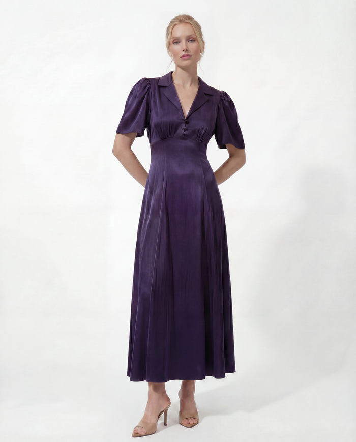 The Aurora Dress in Midnight Blue