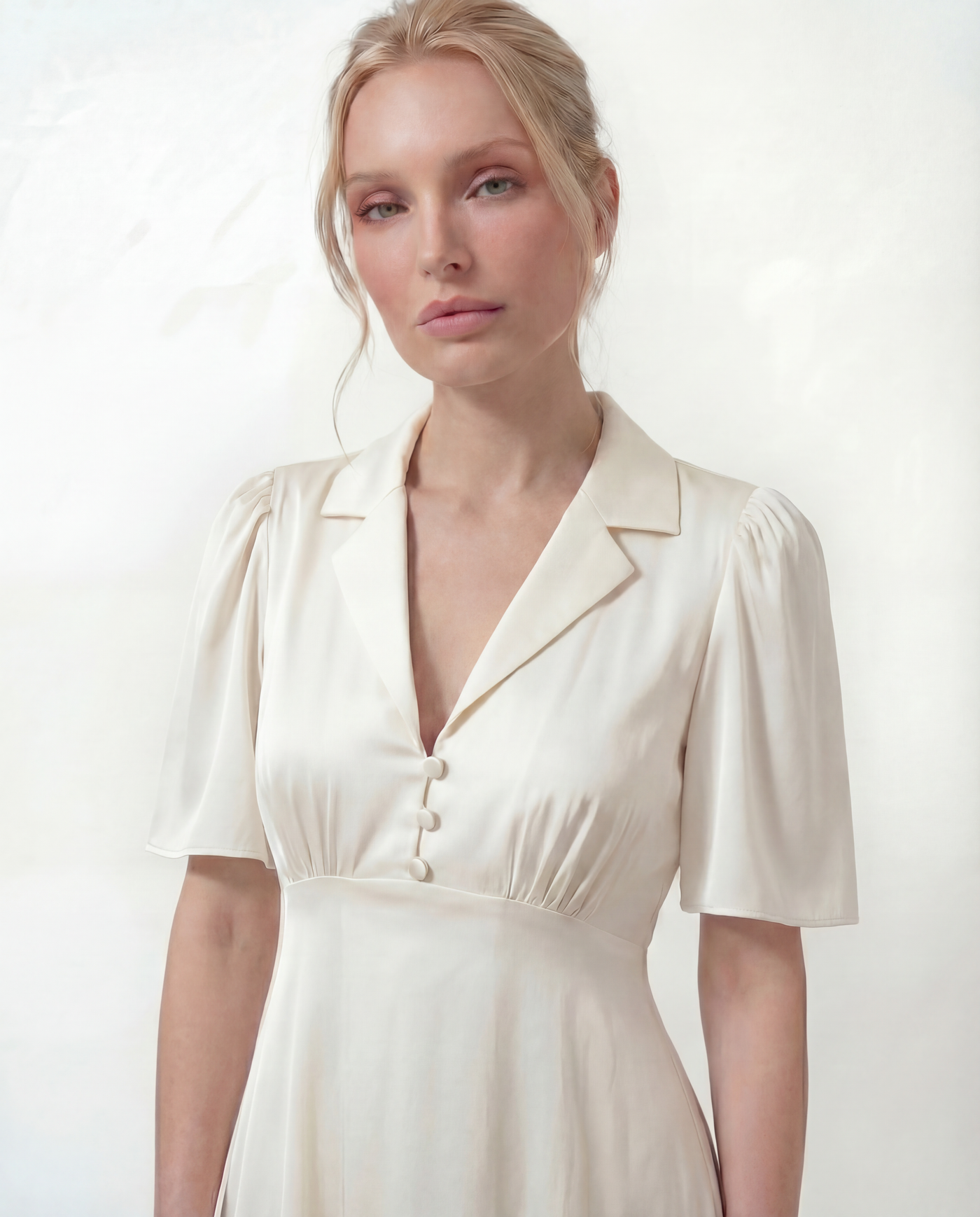 The Aurora Dress in Ivory White