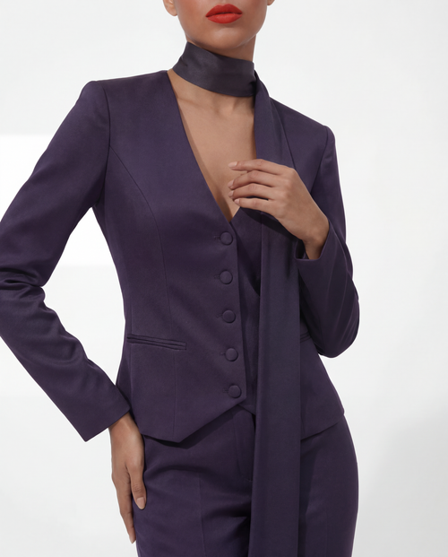The Athena Blazer in Midnight Blue