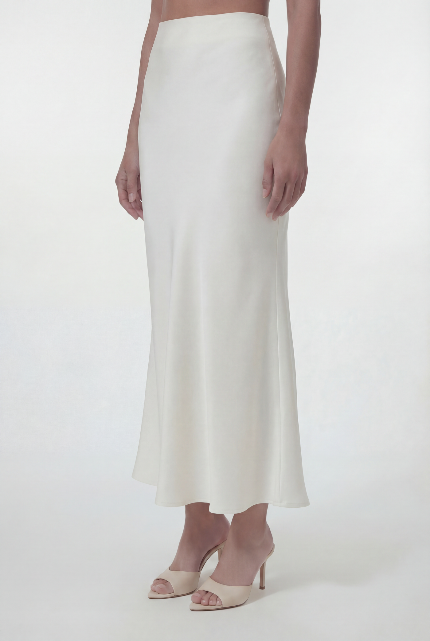 The Selene Skirt in Ivory White