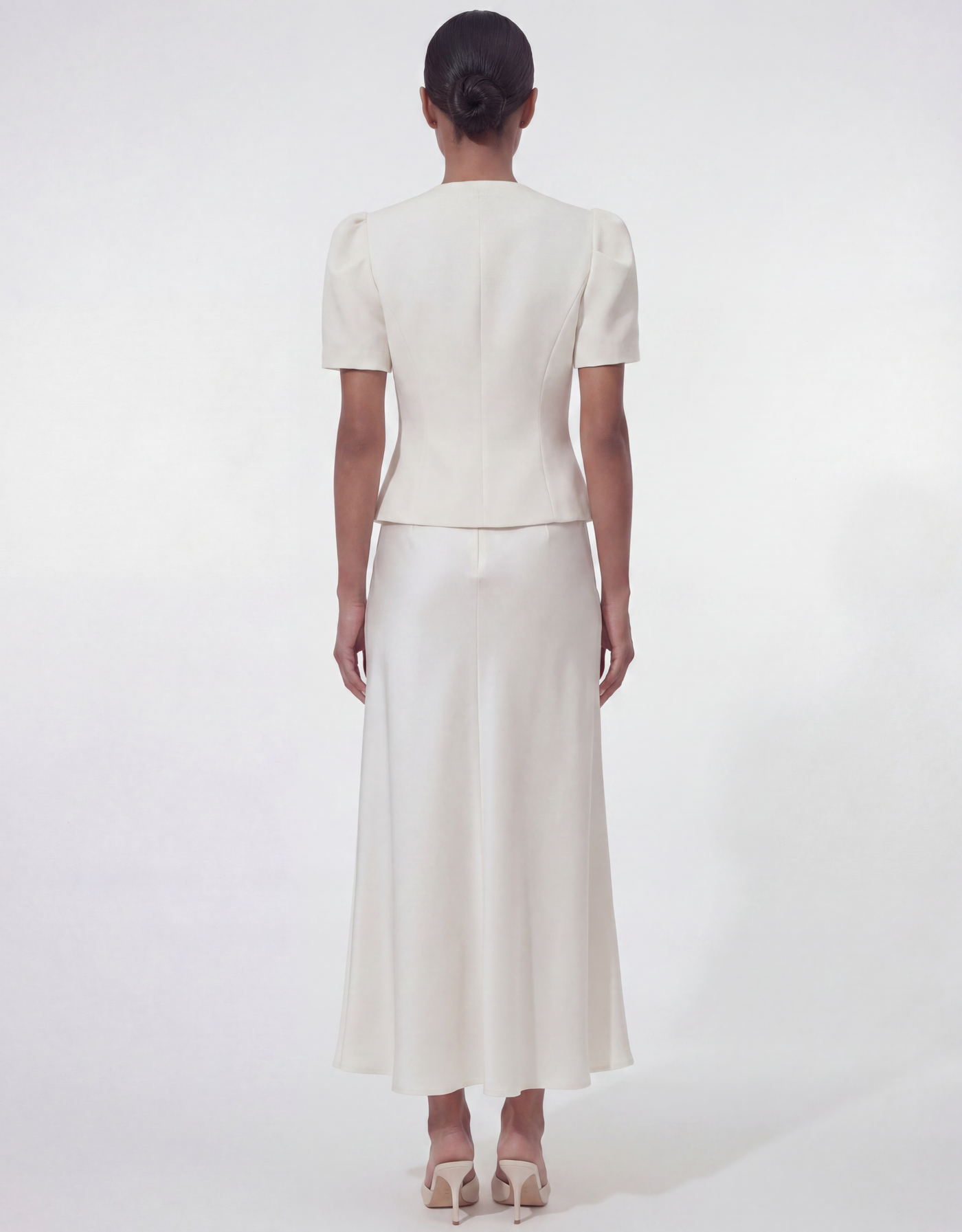 The Selene Blazer in Ivory White